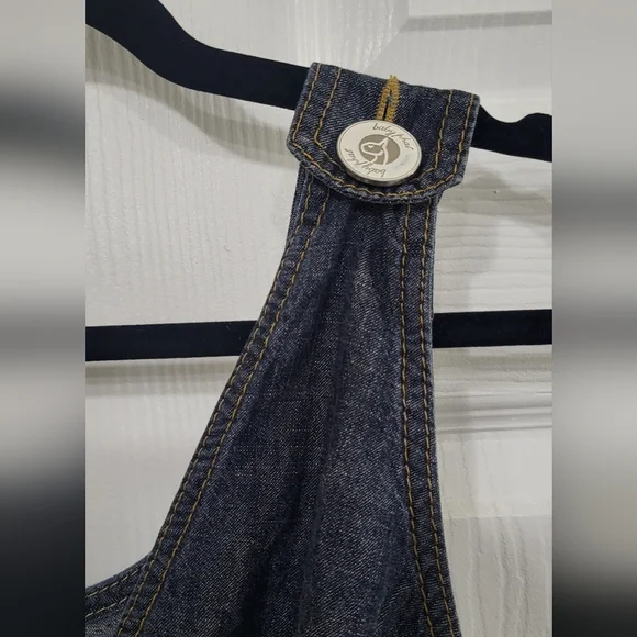 Rare Vintage Y2K Dark Denim Baby Phat Jumpsuit /romper Size 7 - Picture 4 of 7